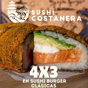 Promo 4x3 Sushi Burger Clásica