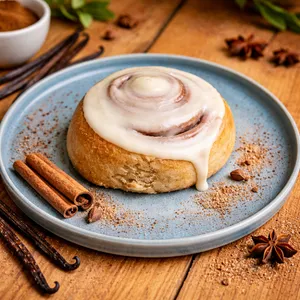 Rollo de Canela de Masa Madre Vainilla APLV, Sin Soya.