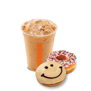 Iced Latte M + 2 Donuts