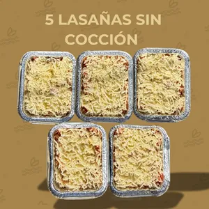 5 LASAÑAS COLACIÓN SIN COCCIÓN