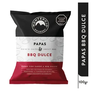 Papas monterojo gourmet sal bbq dulce x 100 grs