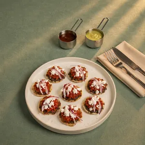 Mini sopes with pressed pork Mini sopes with pressed pork