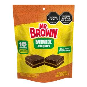 BROWNIE RELLENO MR BROWM MINIX AREQUIPE X 220 GRS 10 UNDS BROWNIE RELLENO MR BROWM MINIX AREQUIPE X 220 GRS 10 UNDS
