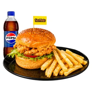 Pan con pollo broaster + gaseosa GRATIS
