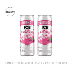 Pack 2 Smirnoff Ice Red Berries Lata x 355ml