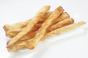 Bastones de hojaldre con azúcar