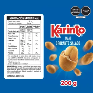 Maní Karinto Crocante Sal x 200 g