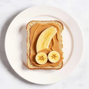 Emparedado PBJ: mantequilla de maní, mermelada y banano