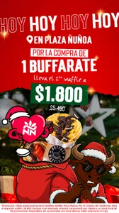 PROMO Buffarate + Waffle Dulce/Salado (Plaza Ñuñoa)