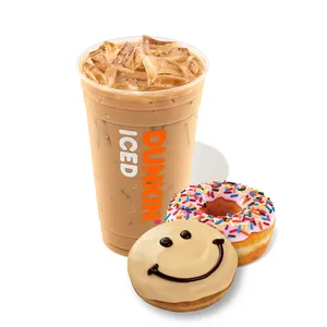 Iced Latte L + 2 Donuts