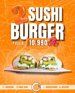 2 sushi burguers de pollo