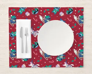 INDIVIDUALES STITCH ROJO X 4