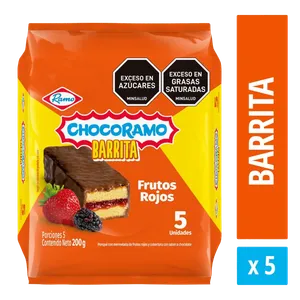 5 PONQUE CHOCORRAMO BARRITA FRUTOS ROJOS X 40 GRS 5 PONQUE CHOCORRAMO BARRITA FRUTOS ROJOS X 40 GRS