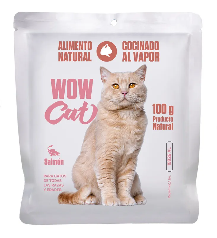 Alimento natural wow cat salmon x 100 grs