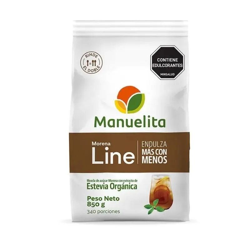 Endulzante manuelita line morena x 850 grs estevia organica Endulzante manuelita line morena x 850 grs estevia organica