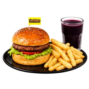 Pan con hamburguesa + bebida GRATIS