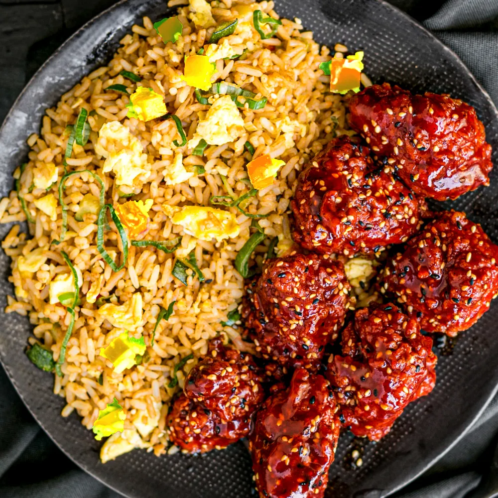 Calugas Pollo Coreanas (4 Opciones) + Arroz Chaufa - Black Chicken. Una ...