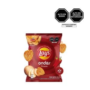 Papas Lays Ondas Picante x 130 g