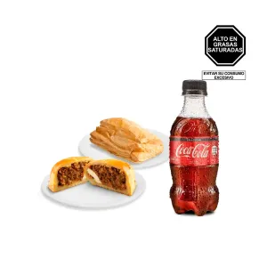 Pack (1 Empanada de Carne + 1 Empanada Mixta + 1 Coca Cola Sin Azucar 300 ml)