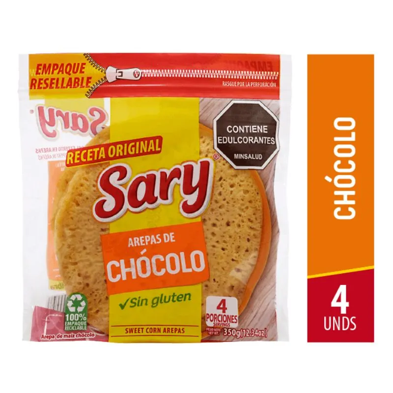 Arepas sary chocolo x 350 grs