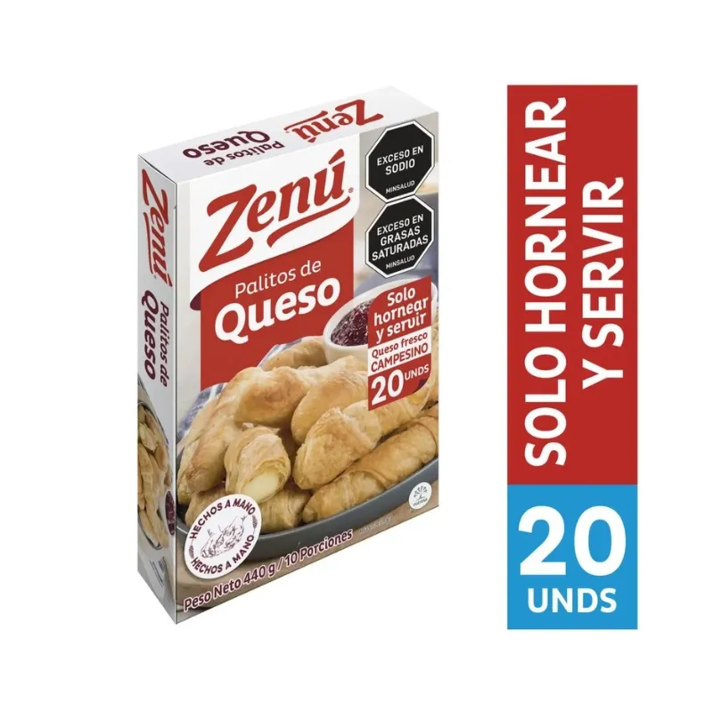 PALITOS DE QUESO ZENU X 440 GRS X 20 UND PALITOS DE QUESO ZENU X 440 GRS X 20 UND