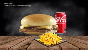 Churrasco Barros Luco Con Coca-cola Y Papas Fritas