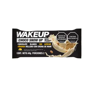 Chocolate blanco wakeup crema de mani x 40 grs