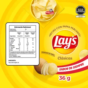 Papas Lays Clásicas x 36 g