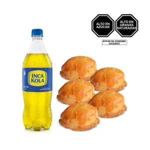 Pack (5 Empanada De Pollo + 1 Inca Kola x 1 Lt)