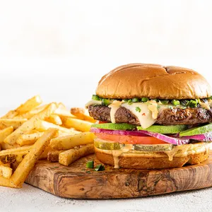 Santa Fe Burger + papas fritas