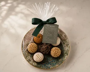 Plato redondo + 6 trufas surtidas