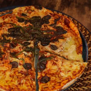 Pizza pollo bbq (formato grande)