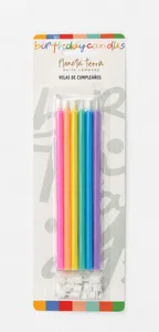Velas Planeta Tierra largas pastel 6pz