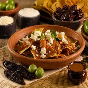 Chilaquiles en Salsa Morita con pollo