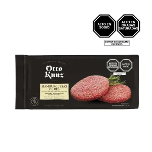 Hamburguesa De Res Otto Kunz Pqt X 8 Und