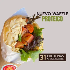 Nuevo Waffle Proteico Vegetariano