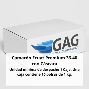 CAMARON CRUDO ECUATORIANO CON CASCARA 36-40