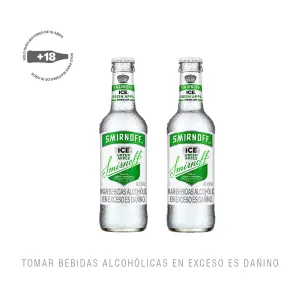 Pack (2 Rtd Smirnoff Ice Green Apple Botella 355 ml)
