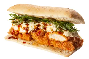 San pollo panko + papas fritas