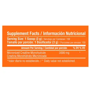 SUPLEMENTO CREATINE MONOHYDRATE 3000 HEALTHY SPORTS X 300 GRS