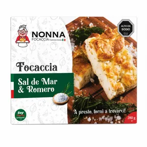 Focaccia Sal de Mar & Romero  La Nonna  Italia 220 GR