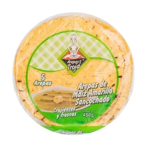 Arepas de la troja maiz amarillo sancochado x 450 grs 5 unds