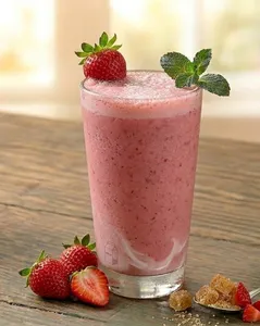 VASO FRESA EN LECHE