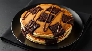 Pancakes de Brownie y Nutella