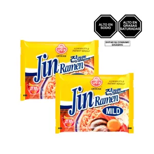 Pack (2 Sopa Instantanea Jin Ramyeon Mild 120 Gr)