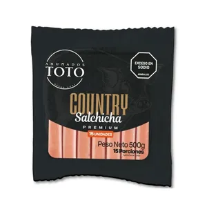 Salchicha ahumados toto country x 500 grs