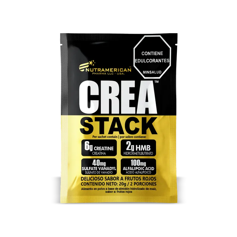 CREATINA CREA STACK NUTRAMERICAN FRUTOS ROJOS X 20G
