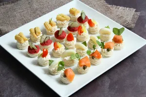 Surtidos de canapé doble molde 25un