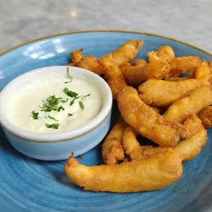 Langostinos a la milanesa