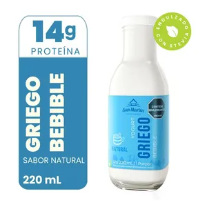 Yogurt griego san martin bebible natural x 220 ML